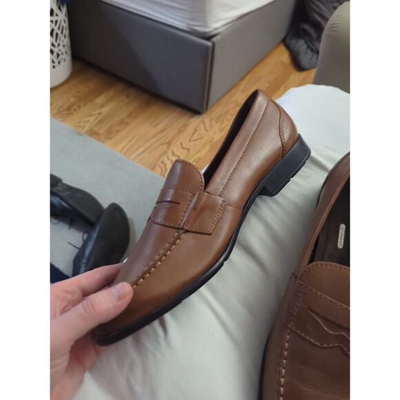ROCKPORT SHOES MENS SIZE 12 BROWN LEATHER SLIP ON WALKABILITY TrueTech - Picture 3 of 9
